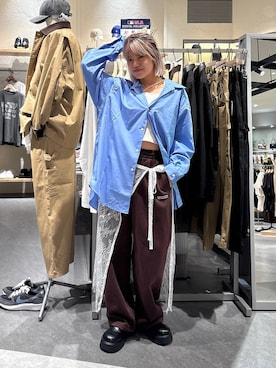 「アイテム（スウェットパンツ）」を使った、yuicoさん（レディース・157cm・20代）の秋コーディネート
