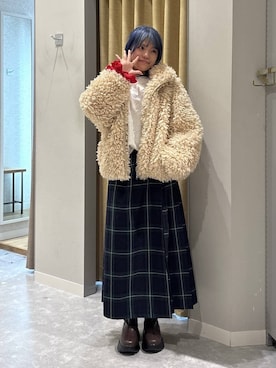 「アイテム（ヘアアクセサリー）」を使った、yuicoさん（レディース・157cm・20代）の冬コーディネート