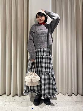 「アイテム（ハンチング/ベレー帽）」を使った、yuicoさん（レディース・157cm・20代）の秋コーディネート