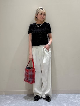ホップサックワイドパンツ 242754を使った人気ファッション