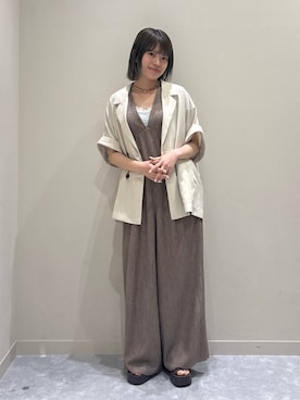 「LOWRYS FARM（ローリーズファーム）のアイテム（ジャケット/アウター）」を使った、yuicoさん（レディース・157cm）の春コーディネート