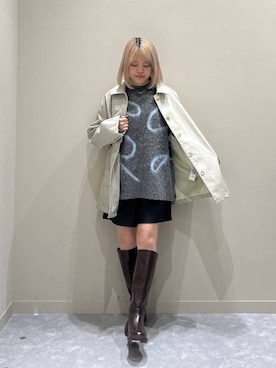 「アイテム（カバーオール）」を使った、yuicoさん（レディース・157cm）の秋コーディネート