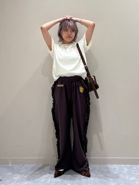 「アイテム（スウェットパンツ）」を使った、yuicoさん（レディース・157cm・20代）の夏コーディネート