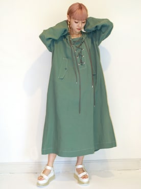 「G.V.G.V.（ジーヴィージーヴィー）のアイテム（ワンピース/ドレス）」を使った、nanaka ishiiさん（レディース・161cm）の夏コーディネート