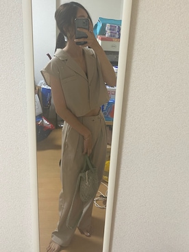 「ヘソだし」｜みささん（レディース・165cm・20代）の夏コーディネート