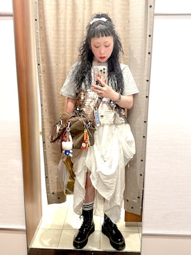 「アイテム（スカート）」を使った、RYOKOさん（レディース・151cm）の夏コーディネート