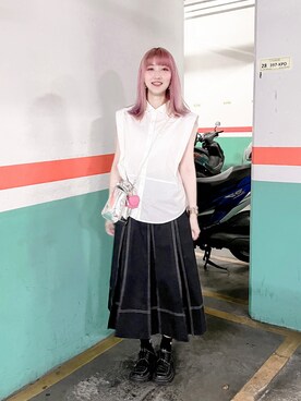 「EDT（イーディーティー）のアイテム」を使った、Yü♡さん（レディース・170cm）の秋コーディネート