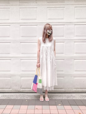 「アイテム（ワンピース/ドレス）」を使った、Yü♡さん（レディース・169cm）の夏コーディネート