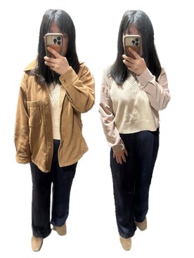 「no brand（ノーブランド）のアイテム（ベスト）」を使った、Judy🇹🇼さん（レディース・152cm）の春コーディネート