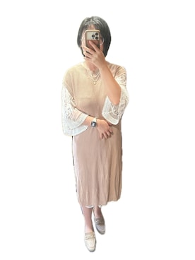 「no brand（ノーブランド）のアイテム（ノーカラージャケット）」を使った、Judy🇹🇼さん（レディース・152cm）の春コーディネート