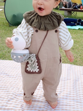 「息子コーデ」｜「アイテム（サロペット/オーバーオール）」を使った、そうちゃんさん（キッズ・80cm）の冬コーディネート