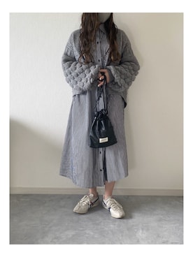 「ジュメロ」｜「アイテム（シャツワンピース）」を使った、ｋａｓｕｍｉ．さん（レディース・160cm）の春コーディネート