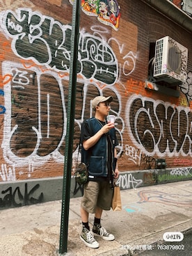 「WTAPS（ダブルタップス）のアイテム（帽子）」を使った、ardeeさん（メンズ・168cm）の春コーディネート