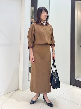 「UNTITLED（アンタイトル）のアイテム（スカート）」を使った、wostomoさん（レディース・154cm）の秋コーディネート