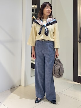 「アイテム（ファッション雑貨、ベージュ系）」を使った、wostomoさん（レディース・154cm）の秋コーディネート