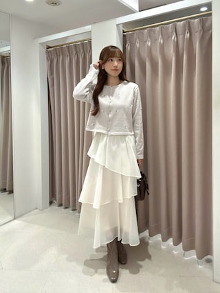 「PROPORTION BODY DRESSING(プロポーションボディドレッシング)の切替コンビブーツ / 1216282901(ブーツ)」を使った、mimipbdさん(レディース・158cm)の秋コーディネート