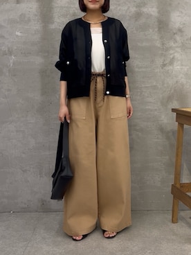 「PAPILLONNER（パピヨネ）のアイテム」を使った、noko さん（レディース・155cm）の夏コーディネート