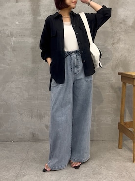 「PAPILLONNER（パピヨネ）のアイテム」を使った、noko さん（レディース・155cm）の夏コーディネート