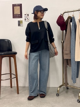 「PAPILLONNER（パピヨネ）のアイテム」を使った、noko さん（レディース・155cm）の秋コーディネート