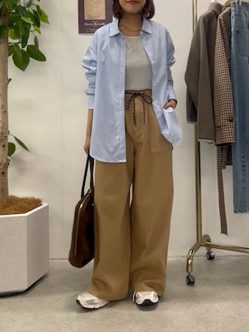 「PAPILLONNER（パピヨネ）のアイテム」を使った、noko さん（レディース・155cm）の秋コーディネート