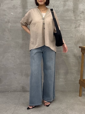 「PAPILLONNER（パピヨネ）のアイテム」を使った、noko さん（レディース・155cm）の夏コーディネート