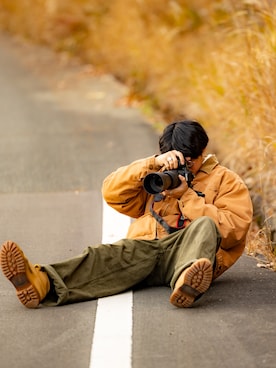 「アイテム（サロペット/オーバーオール）」を使った、hashfukusukiさん（メンズ・175cm）の冬コーディネート