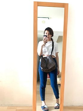 「アイテム（ドラムバッグ）」を使った、ningballさん（レディース・168cm）の秋コーディネート