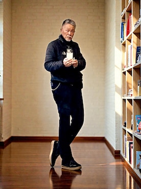 「MONCLER（モンクレール）のアイテム」を使った、kuboken0111さん（メンズ・173cm）の冬コーディネート