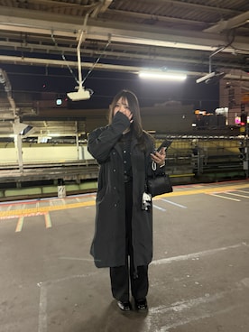 「アイテム（モッズコート）」を使った、kurumi♡さん（レディース・161cm）の秋コーディネート