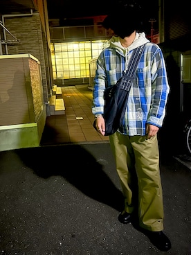 「アイテム（チノパンツ）」を使った、s1200040さん（メンズ・175cm）の秋コーディネート