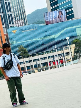「Supreme （シュプリーム）のアイテム」を使った、teamsupgさん（メンズ・171cm）の夏コーディネート