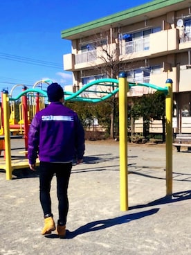 「Supreme （シュプリーム）のアイテム（帽子）」を使った、teamsupgさん（メンズ・171cm）の春コーディネート