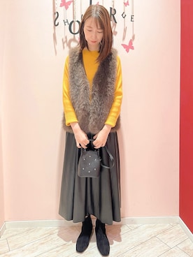「DRESKIP（ドレスキップ）のアイテム」を使った、Muuさん（レディース・170cm）の冬コーディネート