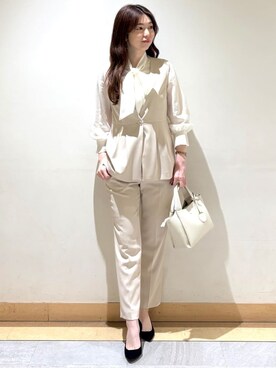 「COUP DE CHANCE（クードシャンス）のアイテム（ベスト）」を使った、sakiさん（レディース・164cm）の冬コーディネート