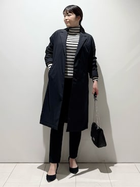 「INDIVI（インディヴィ）の【洗える／毛玉になりにくい】エクストラファインウール リブタートルニット（ニット/セーター、ベージュ系）」を使った、wear20002660さん（レディース）の秋コーディネート