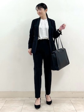 「アイテム（スーツジャケット）」を使った、wear20002660さん（レディース・157cm）の冬コーディネート