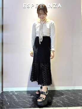「ESPERANZA（エスペランサ）のアイテム」を使った、neinaさん（レディース・153cm）の春コーディネート