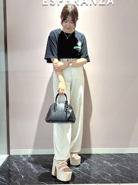 「ESPERANZA（エスペランサ）のアイテム」を使った、neinaさん（レディース・153cm）の夏コーディネート