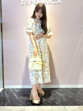 「ESPERANZA（エスペランサ）のアイテム」を使った、neinaさん（レディース・153cm）の夏コーディネート