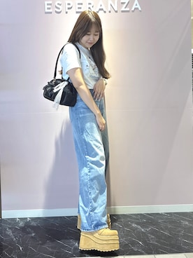 「ESPERANZA（エスペランサ）のアイテム」を使った、neinaさん（レディース・153cm）の夏コーディネート
