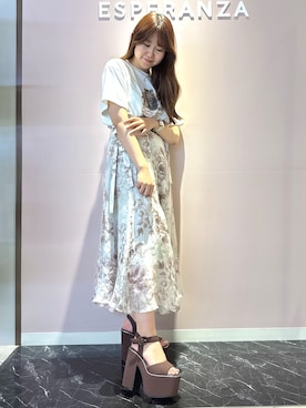 「ESPERANZA（エスペランサ）のアイテム」を使った、neinaさん（レディース・153cm）の春コーディネート