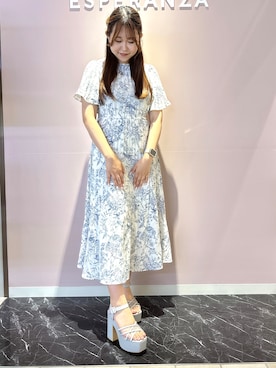 「ESPERANZA（エスペランサ）のアイテム」を使った、neinaさん（レディース・153cm）の夏コーディネート