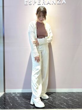 「ESPERANZA（エスペランサ）のアイテム」を使った、neinaさん（レディース・153cm）の秋コーディネート