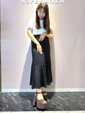 「ESPERANZA（エスペランサ）のアイテム」を使った、neinaさん（レディース・153cm）の夏コーディネート