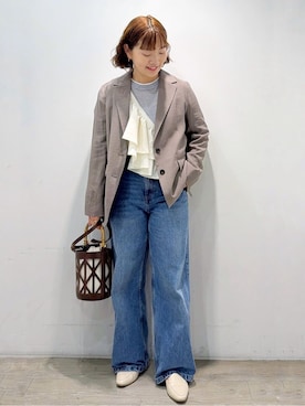 「THE SHOP TK （ザ ショップ ティーケー ）のアイテム」を使った、sumicaさん（レディース・157cm）の春コーディネート