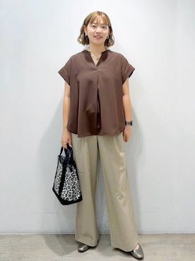 「OPAQUE.CLIP（オペークドットクリップ）のアイテム」を使った、sumicaさん（レディース・157cm）の夏コーディネート