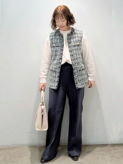 セール】《通勤対応》ツイードジレ【洗える】（ベスト）｜OPAQUE.CLIP