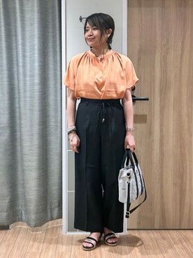 「sanrio（サンリオ）のアイテム」を使った、よっしーさん（レディース・155cm）の夏コーディネート