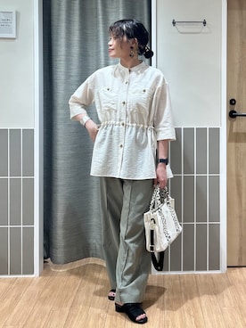 「Lee（リー）のアイテム」を使った、よっしーさん（レディース・155cm）の夏コーディネート