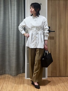 「grove（グローブ）のアイテム（パンツ）」を使った、よっしーさん（レディース・155cm）の春コーディネート